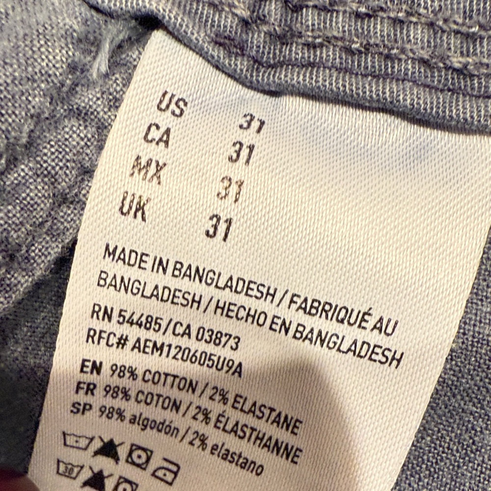 American Eagle Men's Gray Shorts Size 31 - Picture 3 of 7
